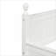 Lit de jour simple Clean Silhouette avec couchette coulissante, finition en bois massif blanc