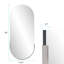 Dante Oval Stainless Steel Beveled Mirror-43046306