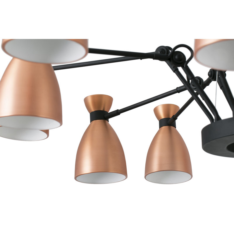 Giron 12 - Light Grey Cluster Pendant, Copper