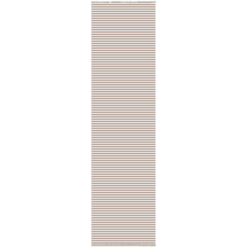 Pastel Lacasa Mink Striped Cotton Chenille Area Rug, Runner 2'8" x 9'11"