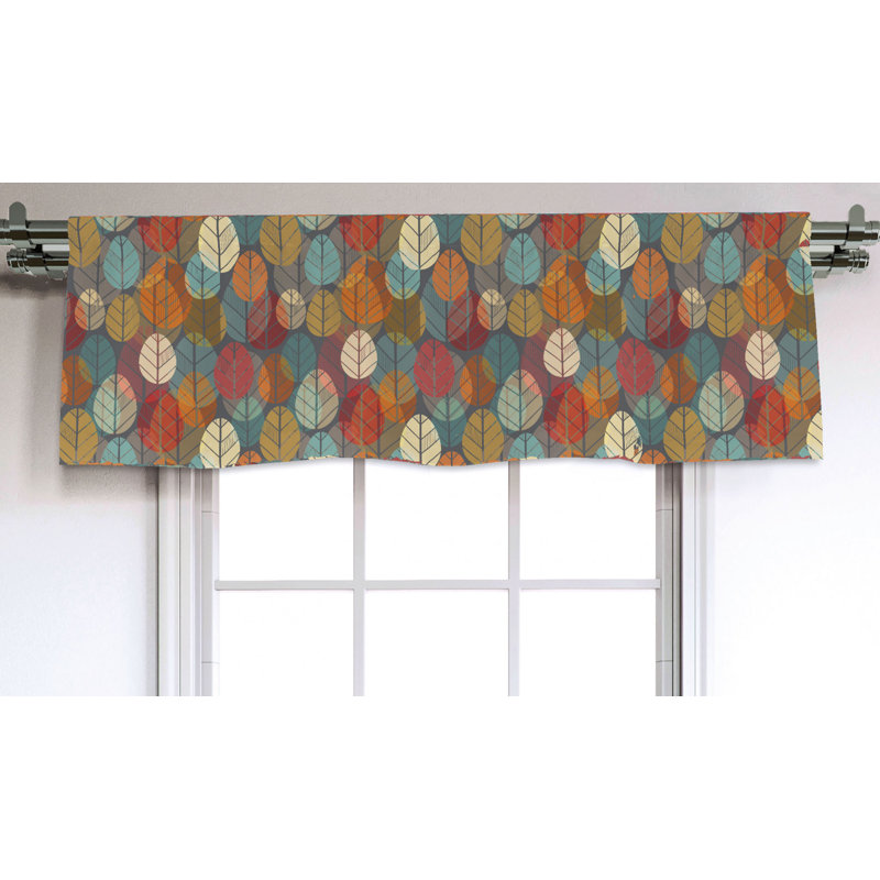 Sateen Floral Ruffled Window Valance