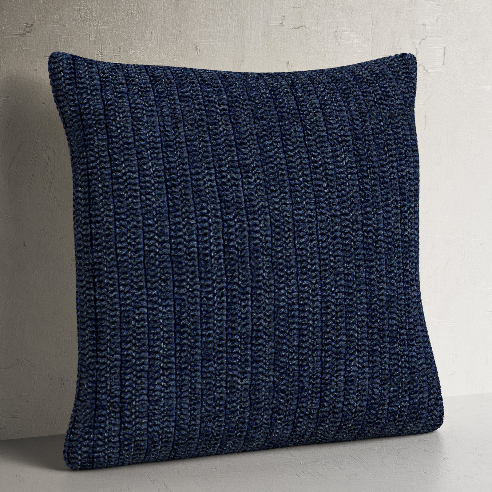 Rowan 22" x 22" Cotton Throw Pillow, Indigo