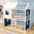 Wood Bunk Bed With Tent-1916609702-1916609703