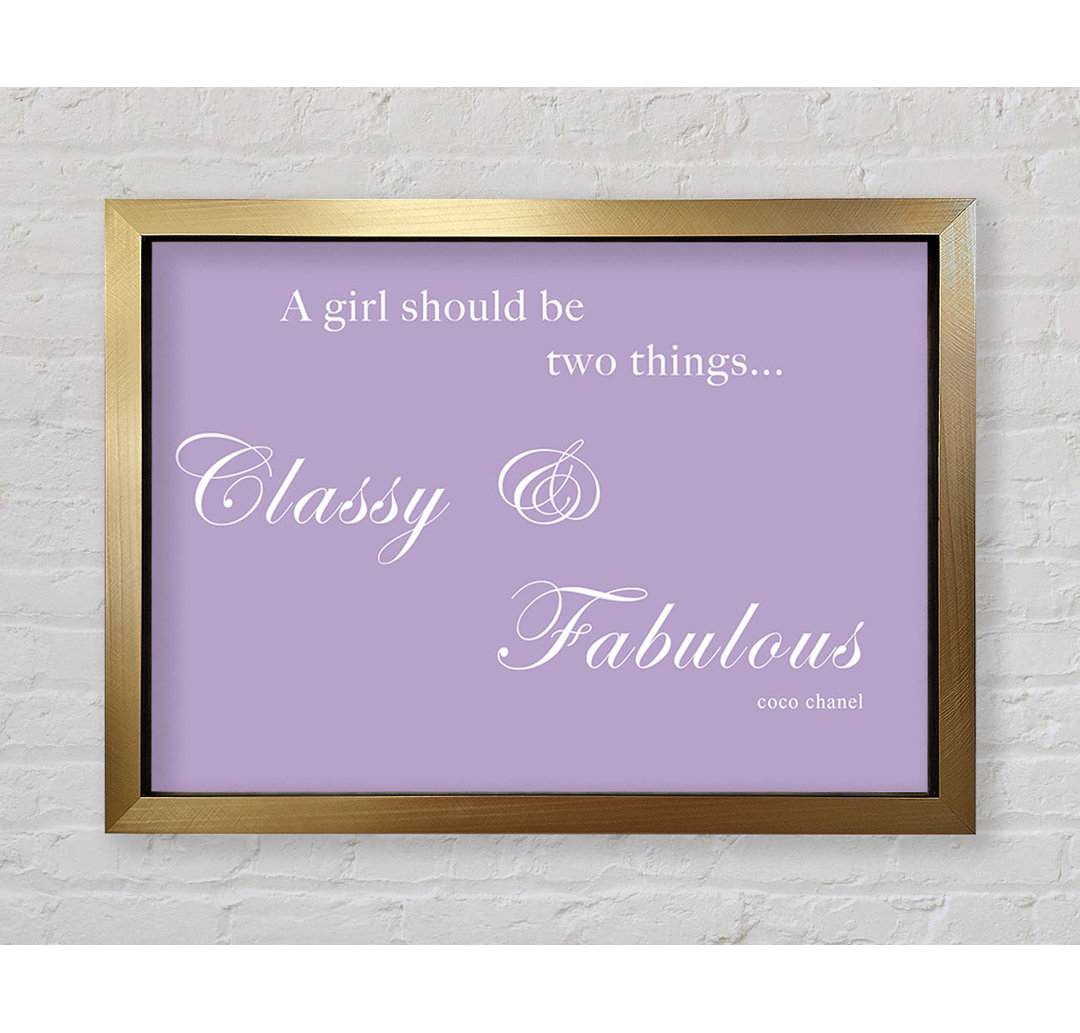 Classy N Fabulous Lilac - Einzelner Bilderrahmen Typografie