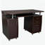 Bureau d'ordinateur complet avec espace de rangement, couleur chocolat-1851143221