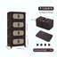 Armoire de rangement pliante, 4 niveaux, bacs de rangement pliables avec porte magnétique, armoire de rangement en plastique avec roues-657836438