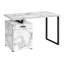 Bureau d'ordinateur, bureau personnel, ordinateur portable, installation à gauche, à droite, tiroirs de rangement, L 48 po, travail, métal stratifié aspect marbre, contemporain, moderne