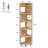 71.9'' H X 15.8'' W 6-Tier Tall Corner Bookshelf Bookcase-1334529952