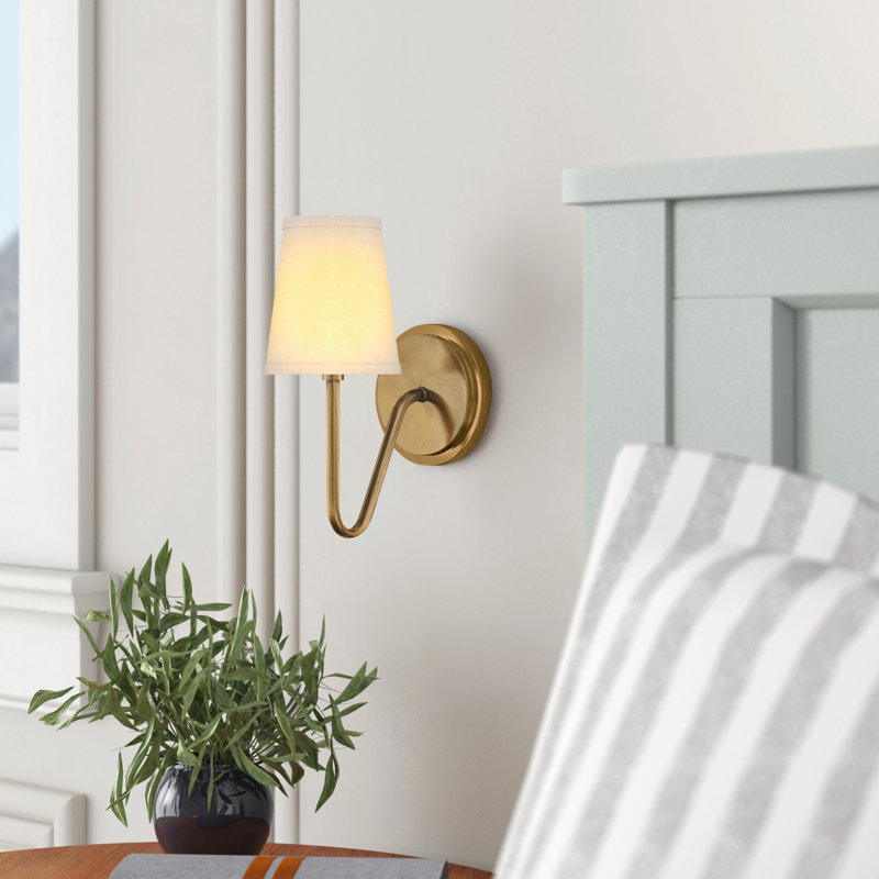 Meridian 1-Light Wall Sconce in Natural Brass, Natural Brass
