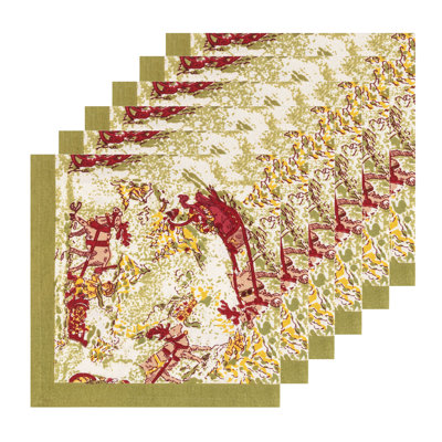 Serviettes de table Lenesha - rouge / vert - 19 po x 19 po