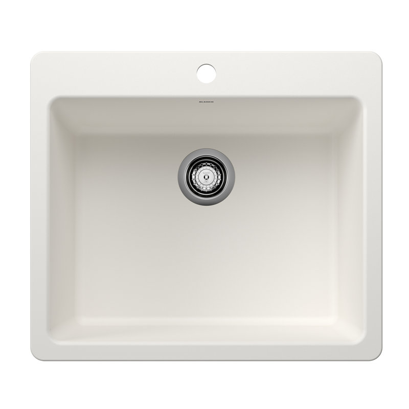 Évier de cuisine à simple cuve 25 "LGR SILGRANIT - blanc, Blanc