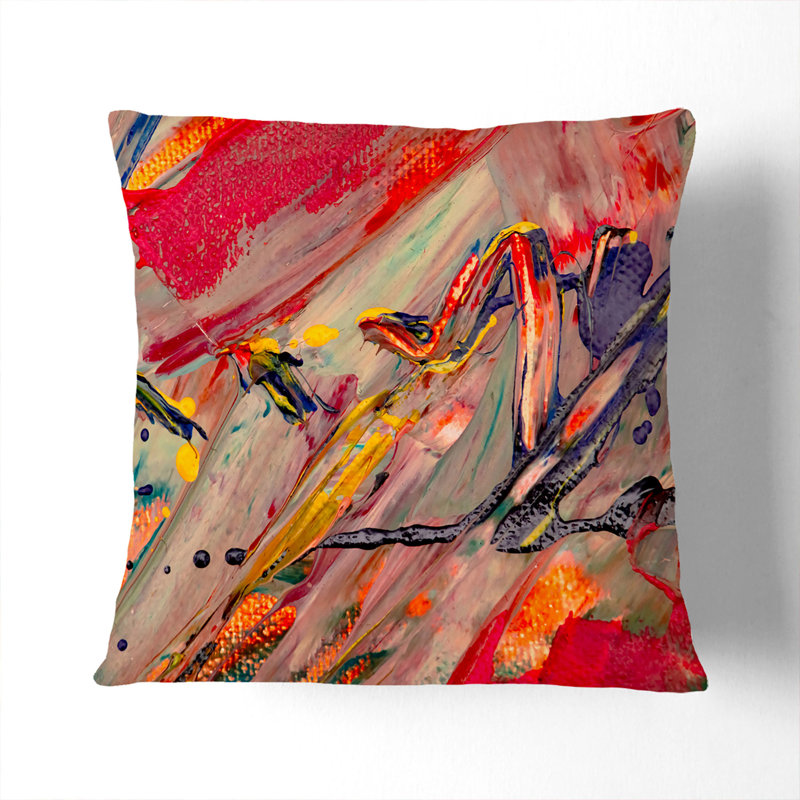 Abstract Square Cushion, Black, 55 x 55 cm