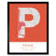 Poole England United Kingdom City Map Orange - Single Picture Frame Typography