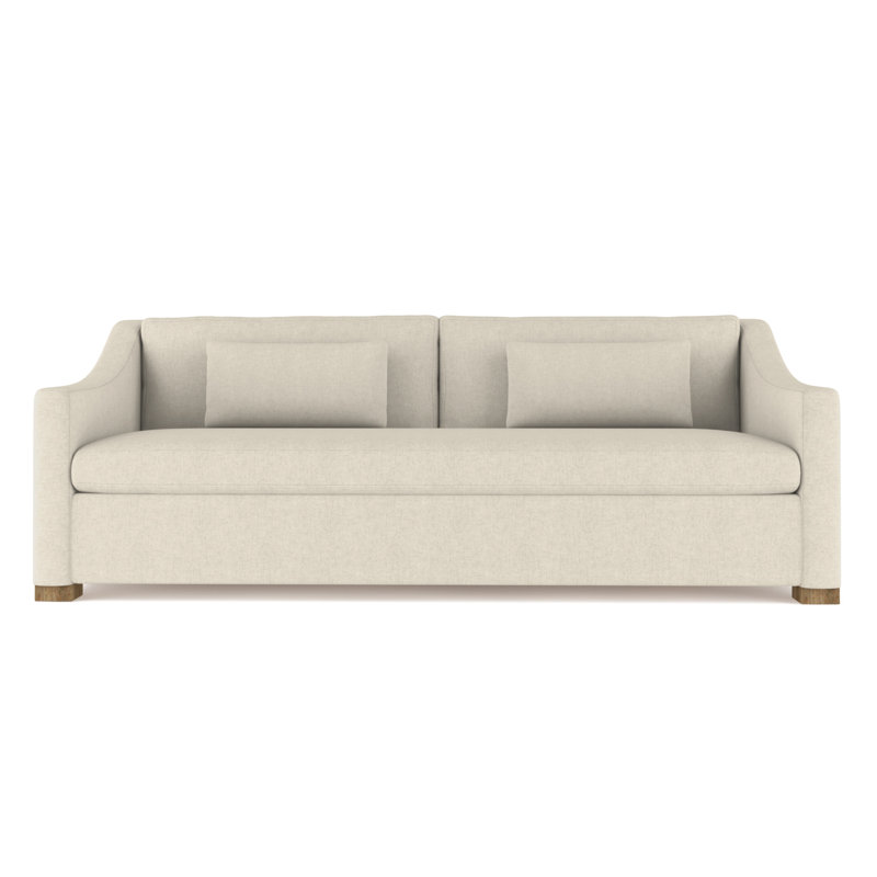 Causeuse Crosby, Huître de lin Box Weave, H 32,5 po x l 72 po x P 43 po, Patiné