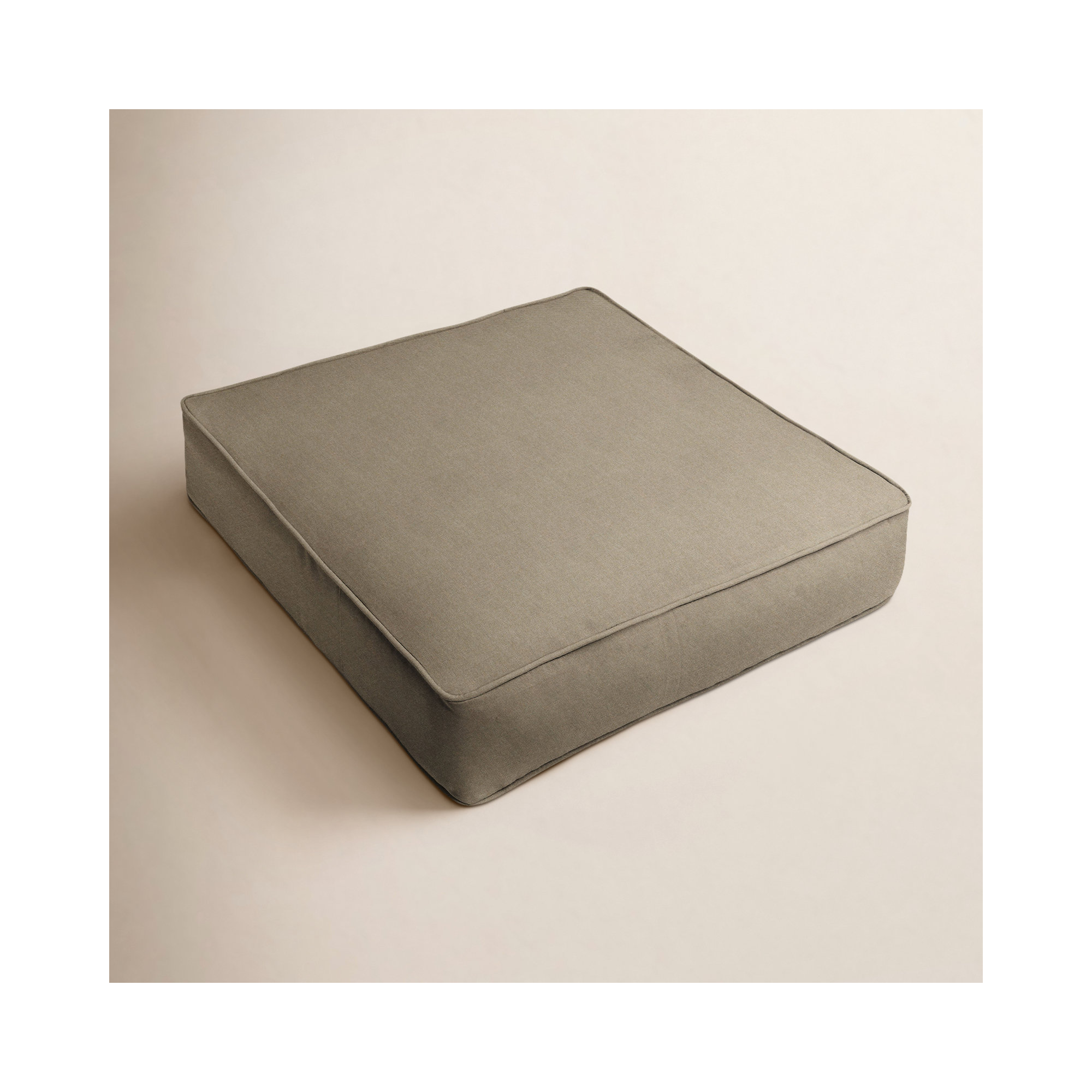 Outdoor Sunbrella Dining Chair Cushion, 5" H x 22.5" W x 22.5" D, Sunbrella - Canvas Taupe