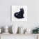 Begin Edition International Inc. Furry Black Watercolor Cat On Canvas ...