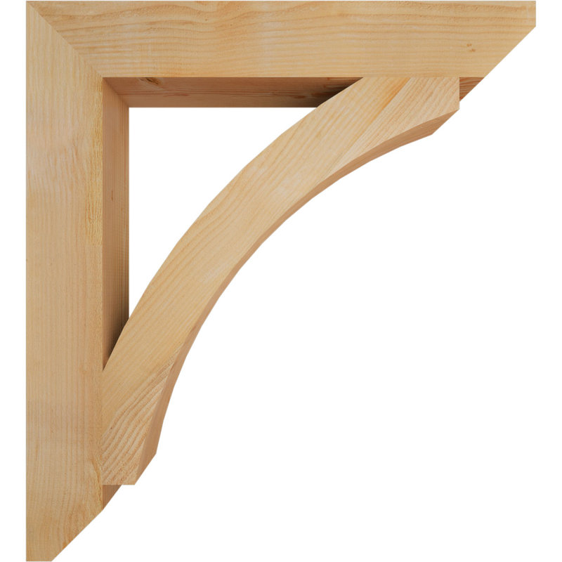 Support en bois / corbeau H 6 po x P 40 po, Sapin de Douglas, H 44 po x l 6 po x P 40 po