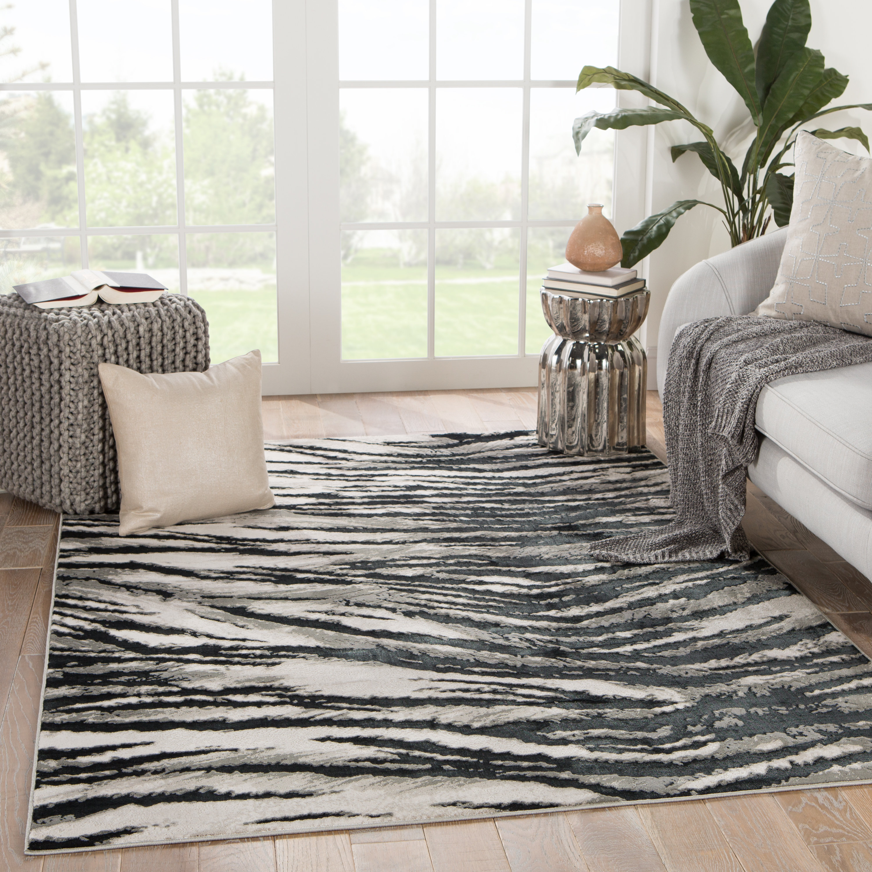 Blue Elephant Jordy Black/Grey Rug | Wayfair.co.uk