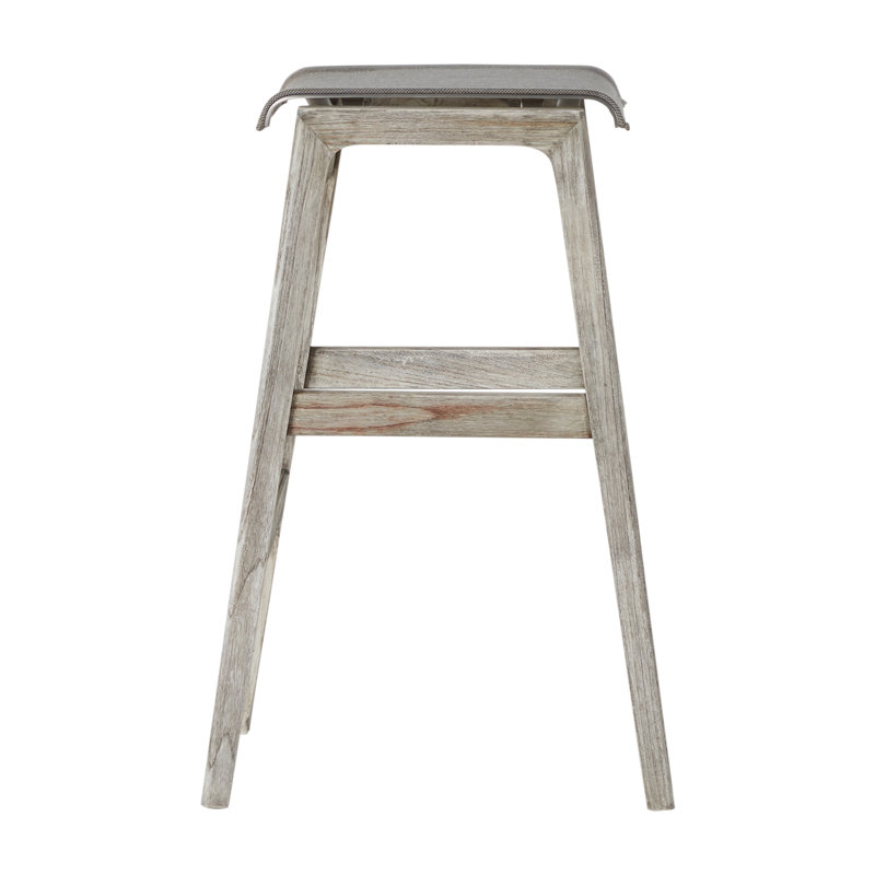 Coast Patio Bar Stool, Oyster Teak Frame/Gray Sling