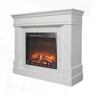 44" Electric Fireplace With Mantel