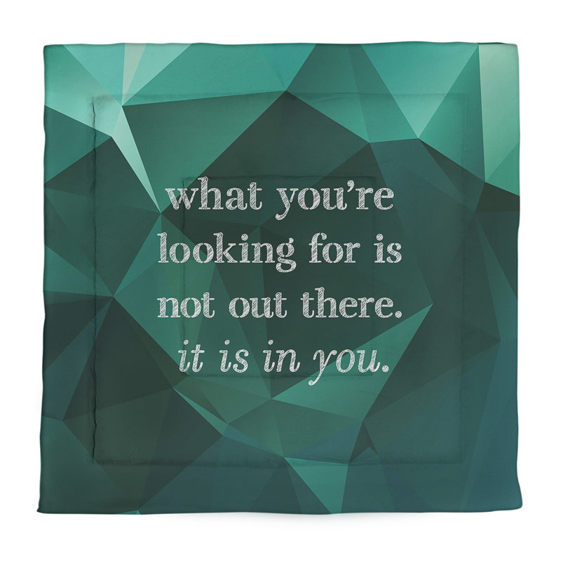 Gemstone Polyester Comforter, Queen Comforter, Emerald
