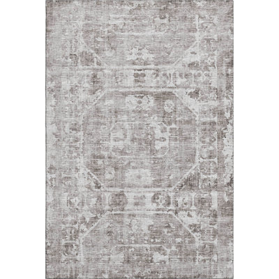 Premium Machine Washable Kelsa AMF41 Mocha Rug