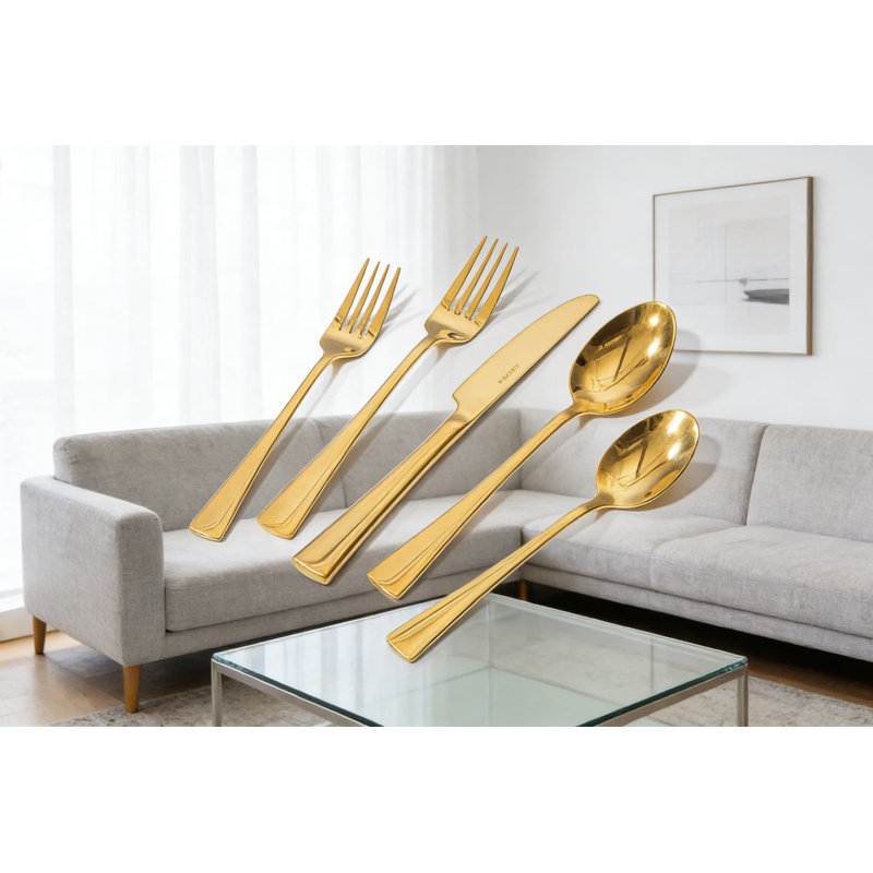 Ensemble de couverts en acier inoxydable 60 pièces pour 12 personnes, ensemble de couverts forgés 18/10 à finition miroir, argenterie allant au lave-vaisselle pour la maison, le restaurant et les réceptions