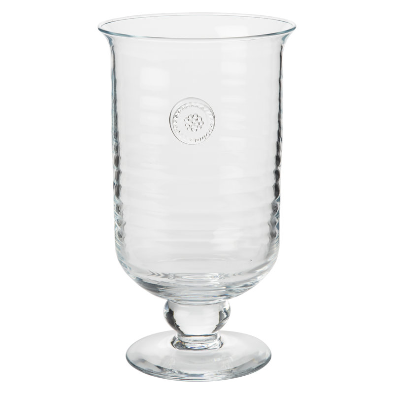 Clear Glass French Country Hurricane Vase