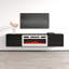 Gerlef 80" Modern TV Stand with Electric Fireplace, High Gloss Finish, Wall-Mounted-520954821