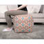 Pouf en tissu multicolore - repose-pieds et confortable pour la maison, capacité de poids de 250 lb, nettoyage des taches, repose-pieds fait à la main, confort,