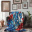 Motifs rouges, blancs et bleus - couverture Sherpa de qualité supérieure 1 pièce-101008073