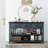 Retro Design Console Table with Two Open Shelves-755920084