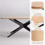 Ensemble de table de salle à manger rectangulaire 69,4 po, table de cuisine moderne pour 4 à 6 personnes, pieds en acier, ensemble de salle à manger avec chaises, gain de place-300531782