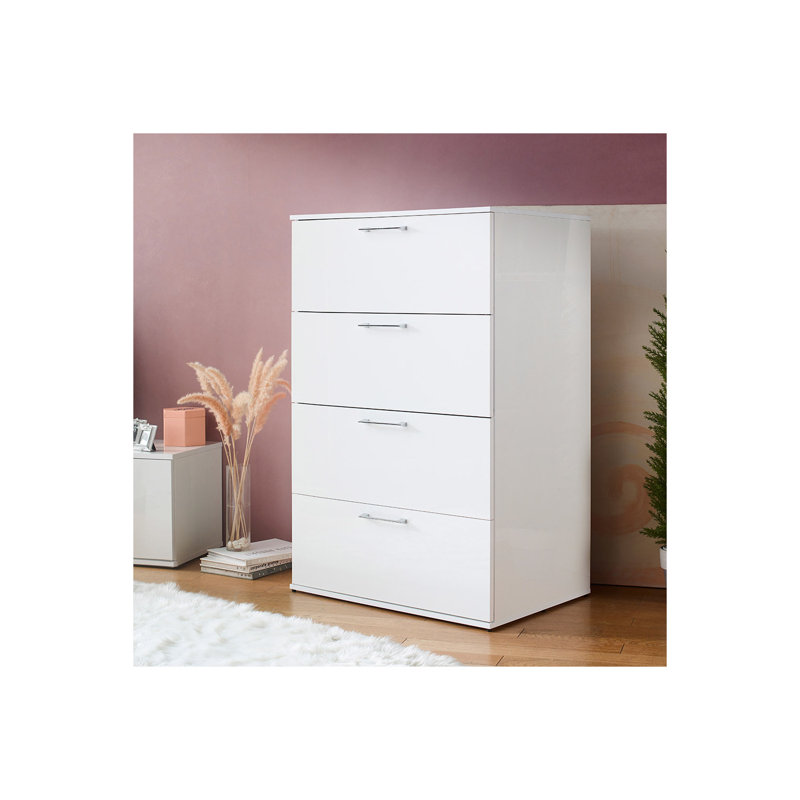Victoriah 4 - Drawer Dresser, Glossy White