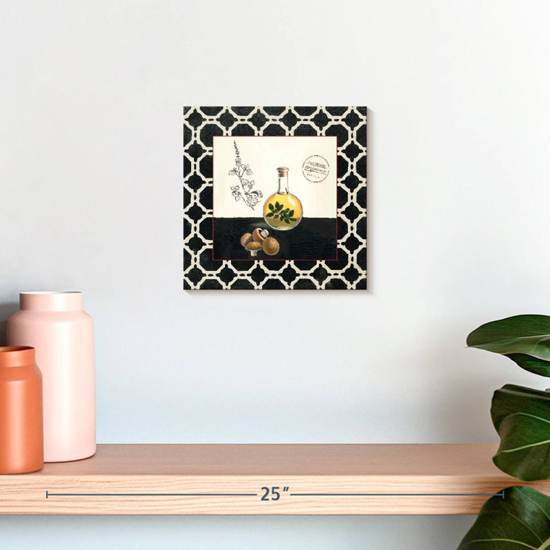Yarlin Oregano And Mushrooms, 10" H x 10" W
