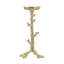 Ensemble de 2 porte-bougie pilier en aluminium doré avec motif de branches de corail, S: 4,7 x 4,7 x 9,8 po L: 4,7 x 4,7 x 11,8