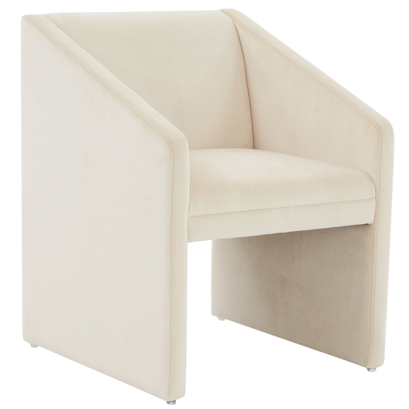 Dimeo Pine Armchair, Cream Velvet