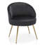 Fauteuil de lecture rembourré en velours-1862152217
