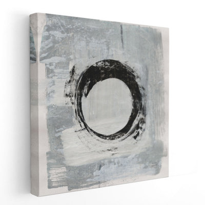 «Zen Circle I Black and White», reproduction d'art sur toile