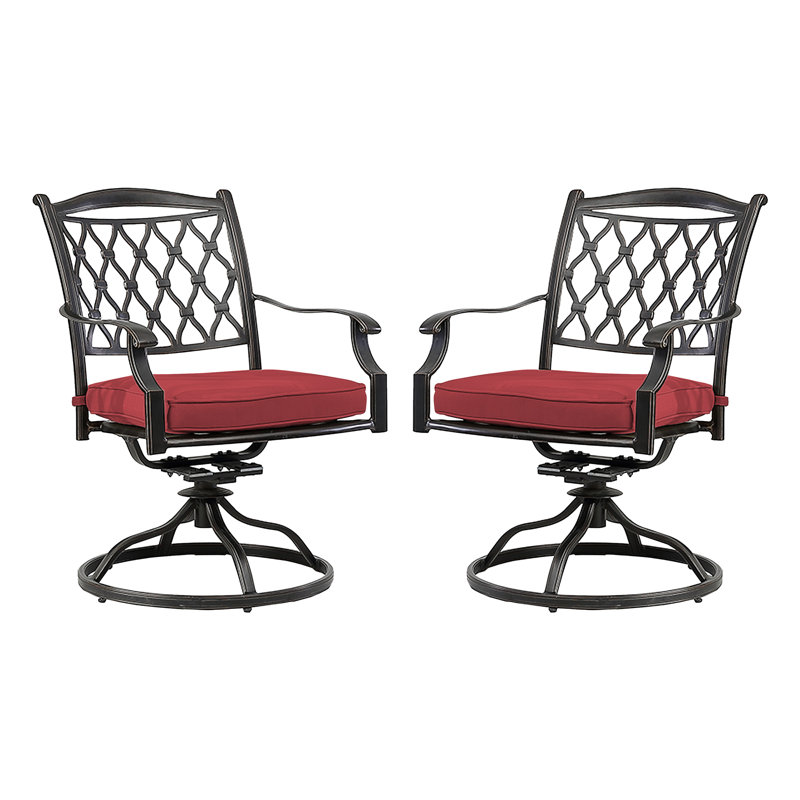 Chaise de patio pivotante avec coussin