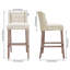 Upholstered Counter Stool with Solid Wood Frame-1270422321