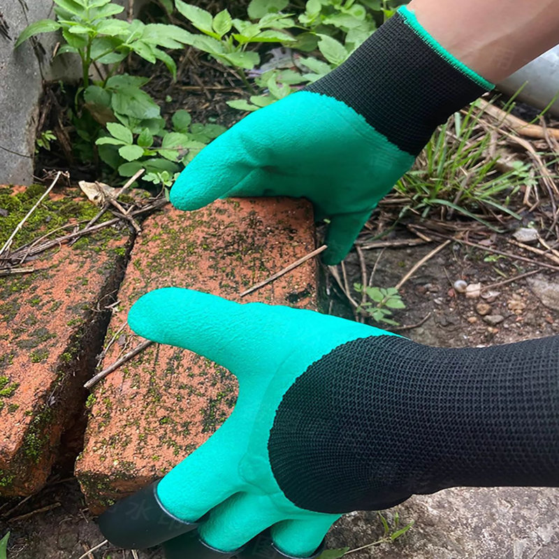 1 paire de gants de jardin avec embouts à griffes