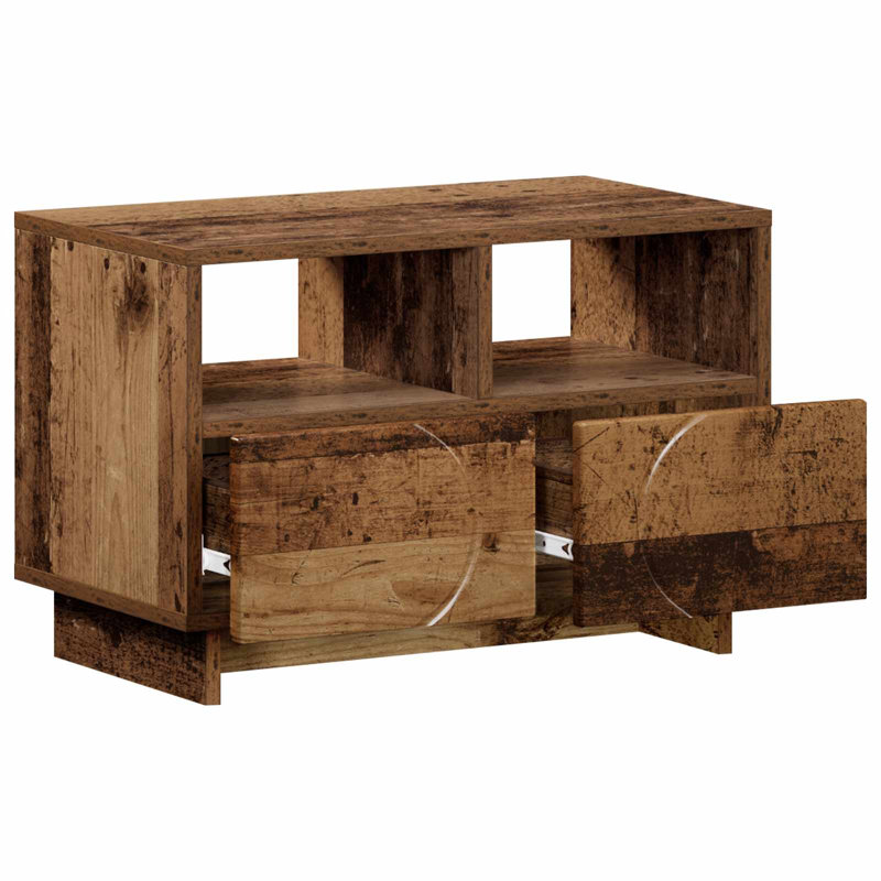 TV Stand, 40cm H x 60cm W x 34.5cm D, Old Wood