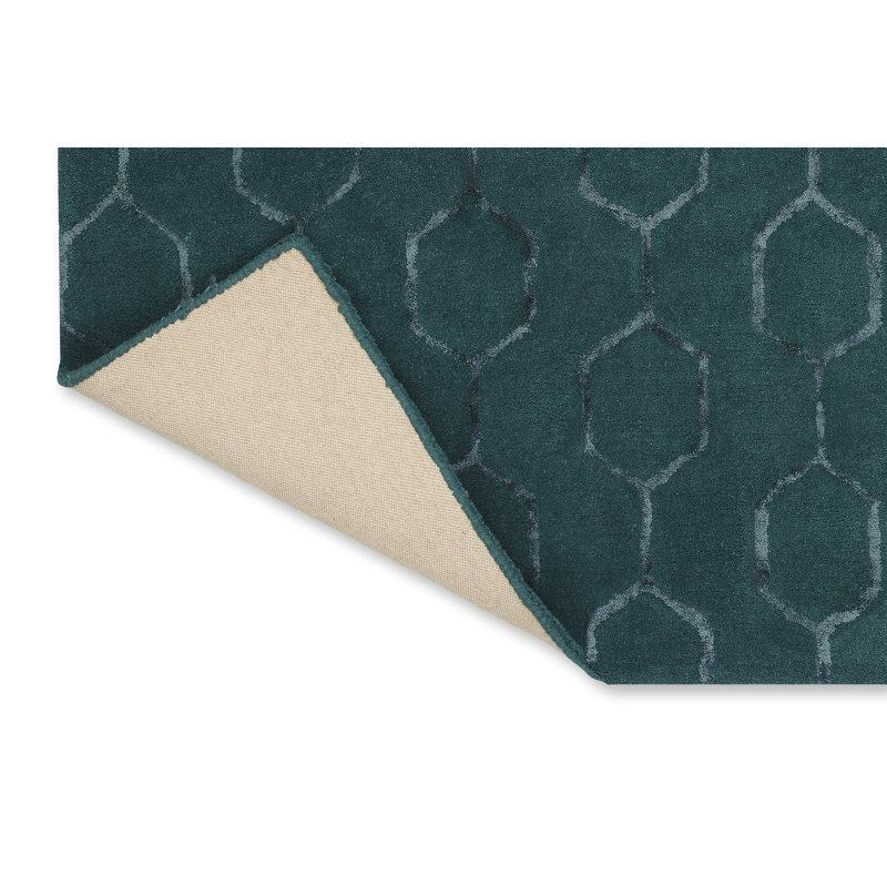 Gio Geometric Area Rug in Green, Rectangle 3'11" x 5'11"