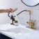 Single Hole Faucet Single-handle Bathroom Faucet with Deck Plate and Digital Display
