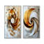 «Beige Stellar Explosion Accent With Orange III», ensemble de 2 pièces d'art abstrait en spirales abstraites-261729505-261729508