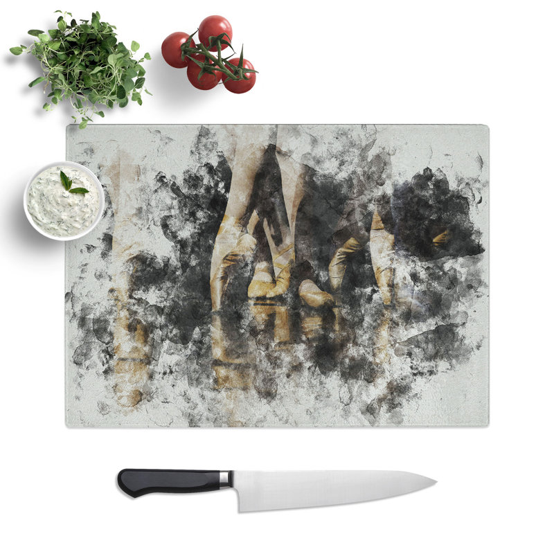 The Ballet Dancers Watercolour Chopping Board, 28.5cm W x 39cm L