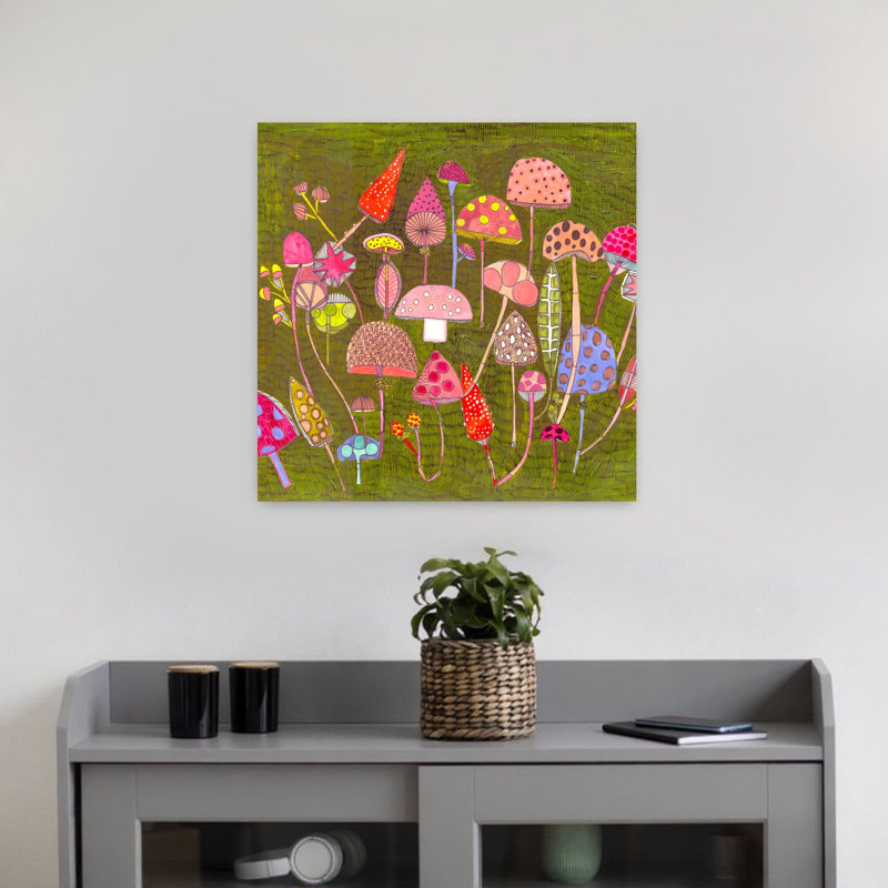 Contemporary Art, art mural contemporain fantaisiste, 18" H x 18" W
