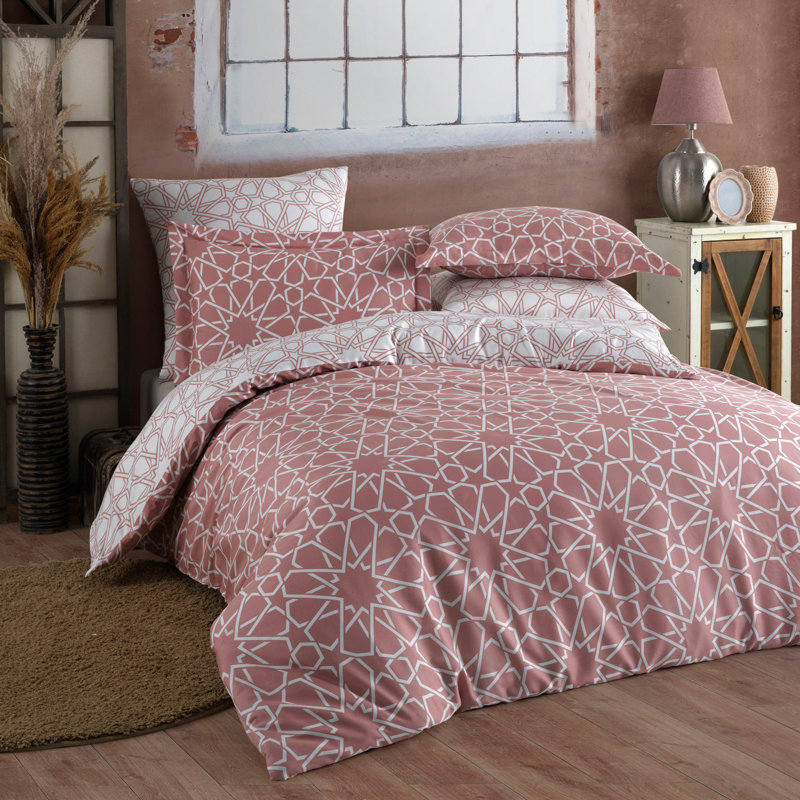 Ensemble de housse de couette 100% coton Beoll, Housse de couette très grand + 2 taies d'oreiller