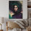 Sensuelle jeune femme dans des tons de bleu VI - impression de femme sensuelle sur bois de pin naturel